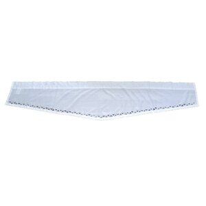 Lattice Edge Window Valance White Pointed Cottagecore Modern Lightweight 15x58